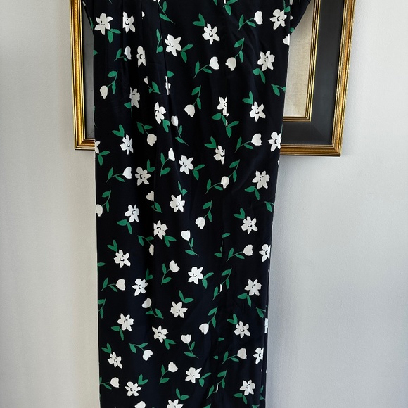 Carolina Herrera Silk Black Floral Wide Pants Sz 16NWT $ 1290